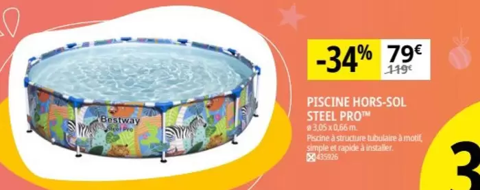 Bestway - Piscine Hors-Sol Steel Pro offre à 79€ sur Irrijardin