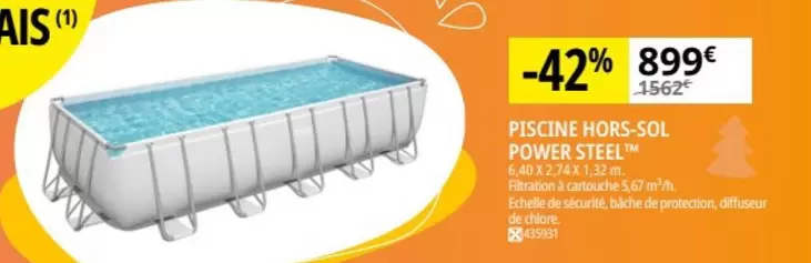 Piscine Hors Sol. Power Steel offre à 899€ sur Irrijardin