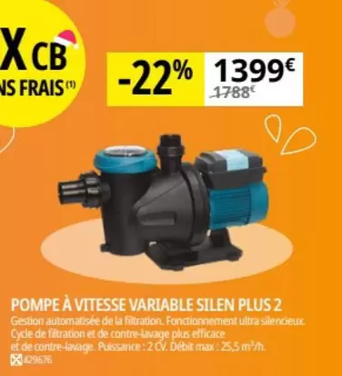 Pompe À Vitesse Variable Silen Plus 2 offre à 1399€ sur Irrijardin