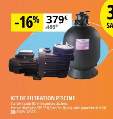 Kit De Filtration Piscine offre à 379€ sur Irrijardin