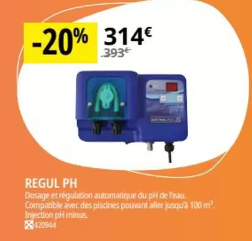 Repul Ph offre à 314€ sur Irrijardin