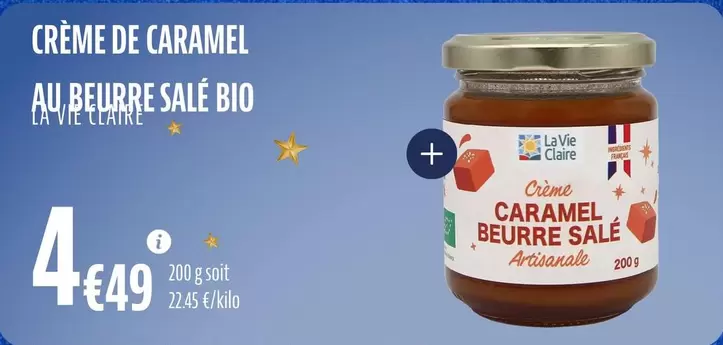 La Vie Claire - Crème De Caramel Au Beurre Sale Bio offre à 4,49€ sur La Vie Claire