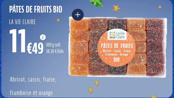 La Vie Claire - Pâtes De Fruits Bio offre à 11,49€ sur La Vie Claire