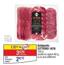 Citterio - Antipasto offre à 2,17€ sur Cora