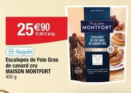 Canard - Escalopes De Foie Gras De  Cru offre à 25,9€ sur Cora