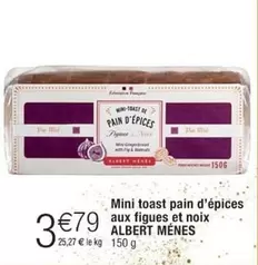 Mini Toast Pain D'épices Aux Figues Et Noix offre à 3,79€ sur Cora