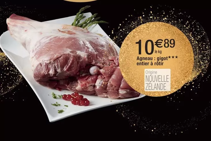 Agneau: Gigot Entier À Rôtir offre à 10,89€ sur Cora