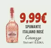 Corvezzo - Spumante Italiano Rosé offre à 9,99€ sur Naturalia