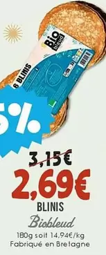 Biobleud - Blinis offre à 2,69€ sur Naturalia