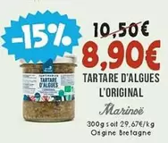 Marinoë  - Tartare D'Algues L'Original offre à 8,9€ sur Naturalia