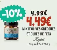 Neféli - Mix D'Olives Grecques Et Cubes De Feta offre à 4,49€ sur Naturalia