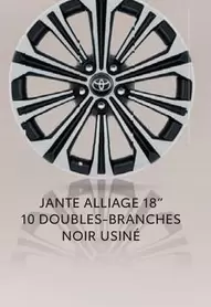 Jante Alliage 18" 10 Doubles-Branches Noir Usiné