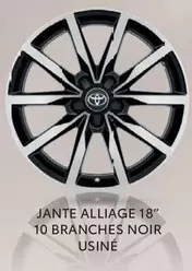 Jante Alliage 18" 10 Branches Noir Usiné
