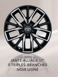 Jante Alliage 17" 5 Triples-Branches Noir Usine