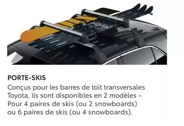 Toyota - Porte-skis offre sur Toyota