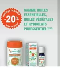 Puressentiel - Gamme Huiles Essentielles, Huiles Vegetales Et Hydrolats offre sur E.Leclerc Parapharmacie