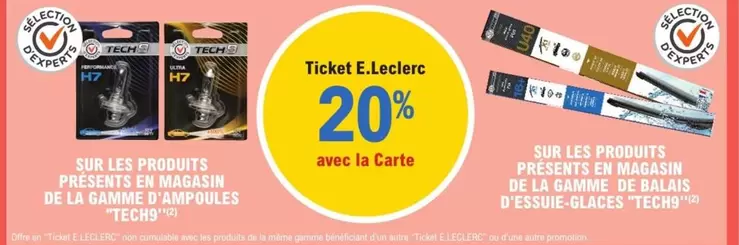 E.Leclerc - Sur Les Produits Presents En Magasin De La Gamme D'ampoule offre sur E.Leclerc L'Auto