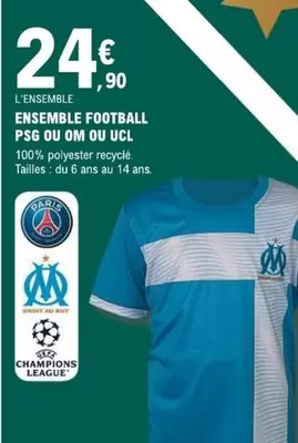 Ensemble Football Ps6 Ou Ou Ou Ucl offre à 24,9€ sur E.Leclerc Sports