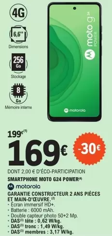 Motorola - Smartphone MOTO 624 POWER offre à 169€ sur E.Leclerc