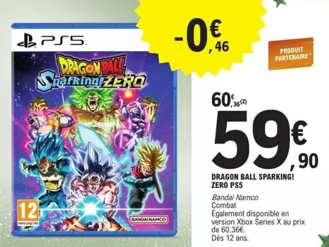 Bandai - Dragon Ball Sparklingi ZERO PS5 offre à 59,9€ sur E.Leclerc