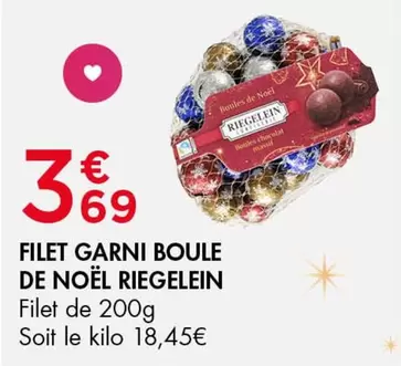 Riegelein - Filet Garni Boule De Noël offre à 3,69€ sur Leader Price