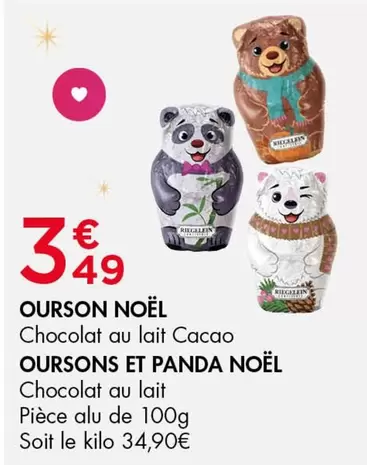 Riegelein - Ourson Noël offre à 3,49€ sur Leader Price