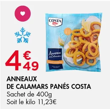 Costa - Anneaux De Calamars Panés offre à 4,49€ sur Leader Price