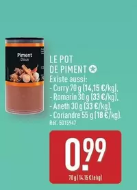 Le Pot De Piment offre à 0,99€ sur Aldi