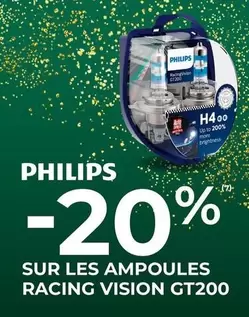 Philips - Sur Les Ampoules Racing Vision GT200 offre sur Feu Vert