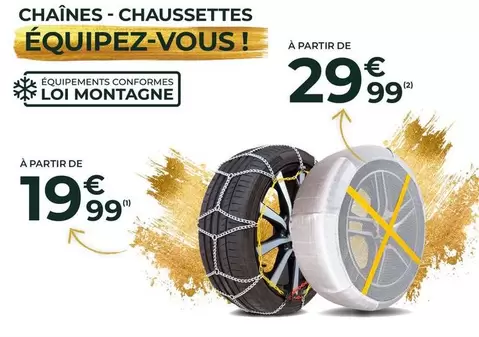 Chaînes-Chaussettes  offre à 19,99€ sur Feu Vert