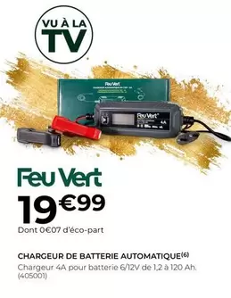 Feu Vert - Chargeur De Batterie Automatique offre à 19,99€ sur Feu Vert