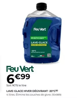 Feu Vert - Lave-Glace Hiver Dégivrant -20°C offre à 6,99€ sur Feu Vert