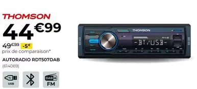 Thomson - Autoradio RDT507DAB  offre à 44,99€ sur Feu Vert