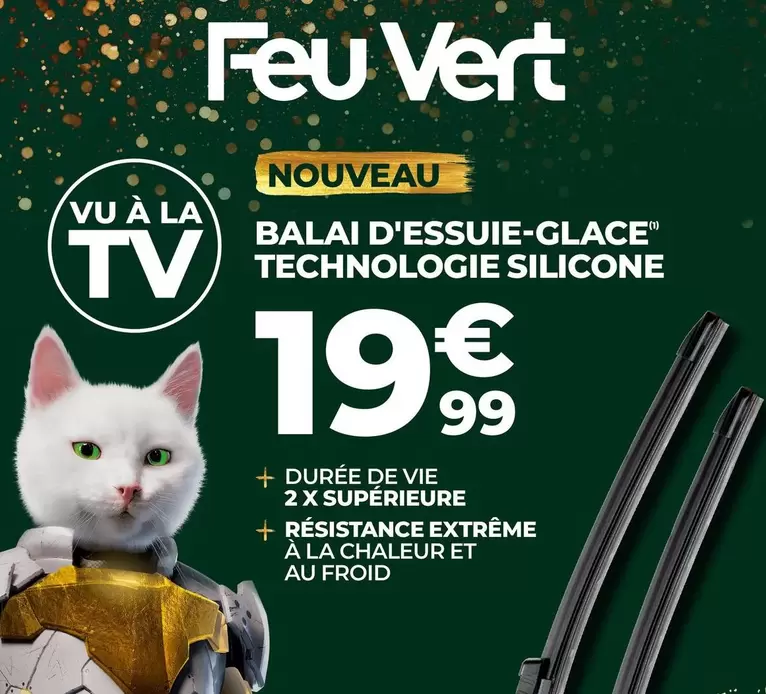 Feu Vert - Balai D'Essuie-Glace Technologie Silicone offre à 19,99€ sur Feu Vert