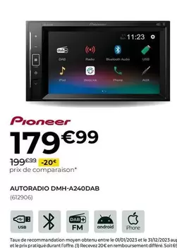 Pioneer - Autoradio DMH-A240DAB offre à 179,99€ sur Feu Vert