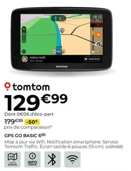 TomTom - GPS Go Basic offre à 129,99€ sur Feu Vert