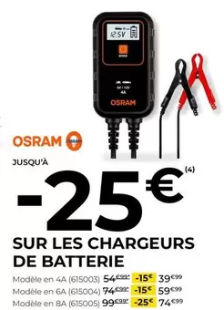 Osram - Sur Les Chargeurs De Batterie offre à 39,99€ sur Feu Vert