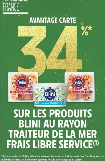 Blini - Sur Les Produits Au Rayon Traiteur De La Mer Frais Libre Service offre sur Intermarché Express