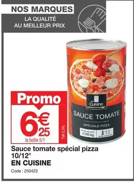 Promo - Sauce Tomate Spécial Pizza 10/12° offre à 6,25€ sur Promocash