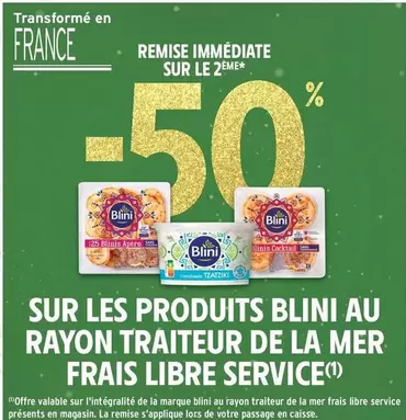 Blini - Sur Les Produits Au Rayon Traiteur De La Mer Frais Libre Service offre sur Intermarché Contact