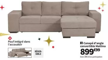 Canapé D'angle Convertible Mattina offre à 899,99€ sur Conforama