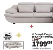 Canapé D'angle Convertible Infinity offre à 1799,99€ sur Conforama