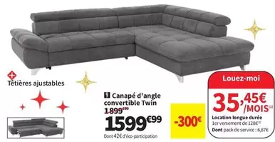 Canapé D'angle Convertible Twin offre à 1599,99€ sur Conforama