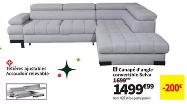 Canapé D'angle Convertible Selva offre à 1499,99€ sur Conforama