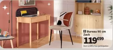 Bureau 90 Cm Zack offre à 119,99€ sur Conforama