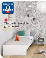 Tête De Lit Réversible Grise Ou Rose offre sur Conforama