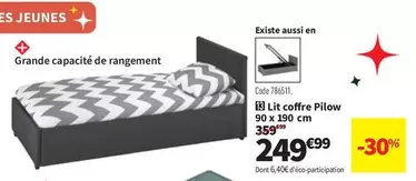 Lit Coffre Pillow offre à 249,99€ sur Conforama