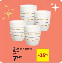 Lot De 4 Tasses offre à 7,49€ sur Conforama