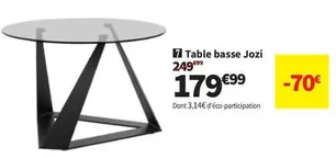 Table Basse Jozi offre à 179,99€ sur Conforama