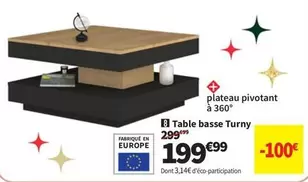 Table Basse Turny offre à 199,99€ sur Conforama